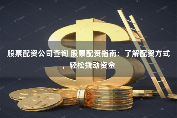 股票配资公司查询 股票配资指南：了解配资方式，轻松撬动资金